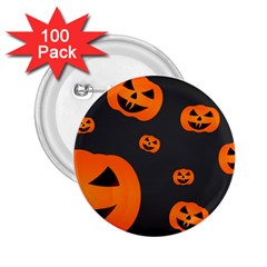 Halloween Pumpkin Autumn Fall 2 25  Buttons (100 Pack)  by Sapixe