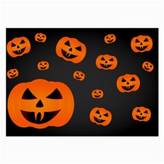 Halloween Pumpkin Autumn Fall Large Glasses Cloth (2-side) by Sapixe
