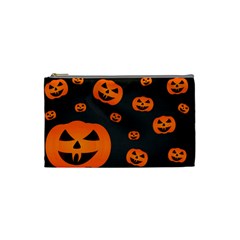 Halloween Pumpkin Autumn Fall Cosmetic Bag (small) by Sapixe