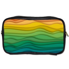 Background Waves Wave Texture Toiletries Bag (one Side)