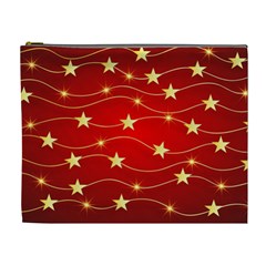 Stars Background Christmas Decoration Cosmetic Bag (xl)