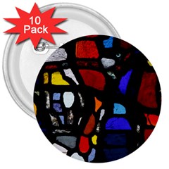 Art Bright Lead Glass Pattern 3  Buttons (10 Pack) 