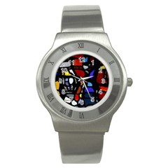 Art Bright Lead Glass Pattern Stainless Steel Watch by Sapixe