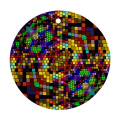 Color Mosaic Background Wall Ornament (round)