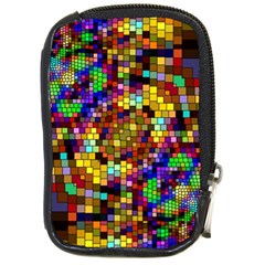 Color Mosaic Background Wall Compact Camera Leather Case by Sapixe