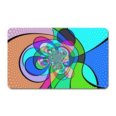 Retro Wave Background Pattern Magnet (rectangular)