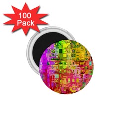 Color Abstract Artifact Pixel 1 75  Magnets (100 Pack) 