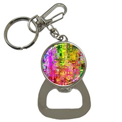 Color Abstract Artifact Pixel Bottle Opener Key Chains by Sapixe