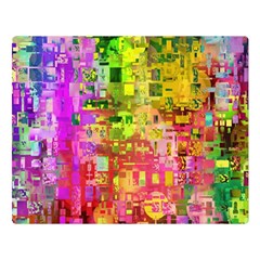 Color Abstract Artifact Pixel Double Sided Flano Blanket (large)  by Sapixe