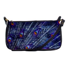 Peacock Feathers Color Plumage Blue Shoulder Clutch Bag by Sapixe