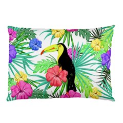 Leaves Tropical Nature Green Plant Pillow Case by Sapixe