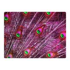 Peacock Feathers Color Plumage Double Sided Flano Blanket (mini)  by Sapixe