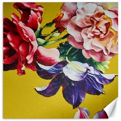 Textile Printing Flower Rose Cover Canvas 20  X 20  by Sapixe