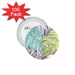 Leaves Tropical Nature Plant 1.75  Buttons (100 pack)  Front