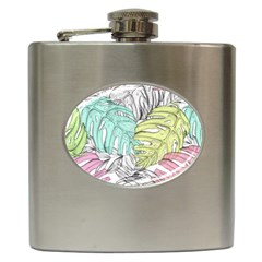 Leaves Tropical Nature Plant Hip Flask (6 Oz) by Sapixe