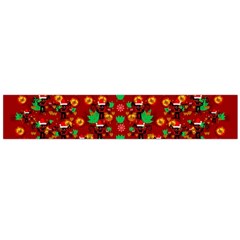 Christmas Time With Santas Helpers Large Flano Scarf  by pepitasart