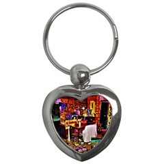 Painted House Key Chains (heart)  by MRTACPANS
