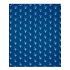 Quebec French Royal Fleur De Lys Elegant Pattern Blue Blue Quebec Fleur De Lys Pattern Blue Shower Curtain 60  X 72  (medium)  by Quebec