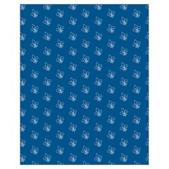 Quebec French Royal Fleur De Lys Elegant Pattern Blue Blue Quebec Fleur De Lys Pattern Blue Drawstring Bag (small)