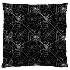 Pattern Spiderweb Halloween Gothic on black background Standard Flano Cushion Case (Two Sides)