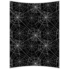 Pattern Spiderweb Halloween Gothic On Black Background Back Support Cushion by genx