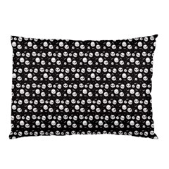 Pattern Skull Bones Halloween Gothic On Black Background Pillow Case (two Sides) by genx
