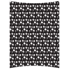 Pattern Skull Bones Halloween Gothic on black background Back Support Cushion