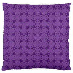 Pattern Spiders Purple And Black Halloween Gothic Modern Large Cushion Case (two Sides) by genx