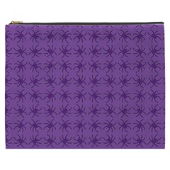 Pattern Spiders Purple And Black Halloween Gothic Modern Cosmetic Bag (xxxl) by genx