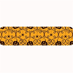 Pattern Pumpkin Spider Vintage Halloween Gothic Orange And Black Large Bar Mats by genx