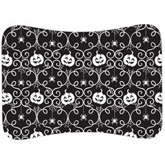 Pattern Pumpkin Spider Vintage gothic Halloween black and white Velour Seat Head Rest Cushion