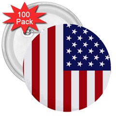 Us Flag Stars And Stripes Maga 3  Buttons (100 Pack)  by snek