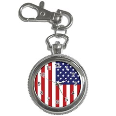 Us Flag Stars And Stripes Maga Key Chain Watches by snek