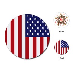 Us Flag Stars And Stripes Maga Playing Cards (round) by snek