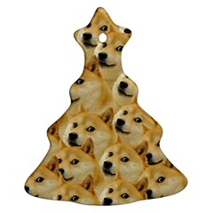 Doge Meme Doggo Kekistan Funny Pattern Christmas Tree Ornament (two Sides) by snek