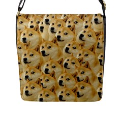 Doge Meme Doggo Kekistan Funny Pattern Flap Closure Messenger Bag (l) by snek