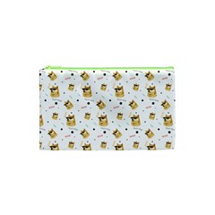 Doge Much Thug Wow Pattern Funny Kekistan Meme Dog White Cosmetic Bag (xs) by snek