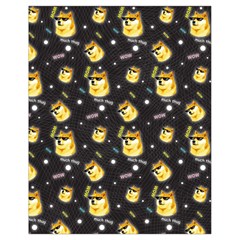 Doge Much Thug Wow Pattern Funny Kekistan Meme Dog Black Background Drawstring Bag (small)