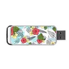 Apu Apustaja And Groyper Pepe The Frog Frens Hawaiian Shirt With Red Hibiscus On White Background From Kekistan Portable Usb Flash (two Sides) by snek