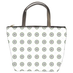 Logo Kekistan Pattern Elegant With Lines On White Background Bucket Bag by snek