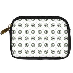 Logo Kekistan Pattern Elegant With Lines On White Background Digital Camera Leather Case by snek