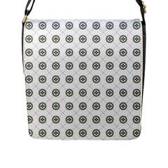 Logo Kekistan Pattern Elegant With Lines On White Background Flap Closure Messenger Bag (l) by snek