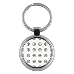 Logo Kekistan Pattern Elegant With Lines On White Background Key Chains (round)  by snek