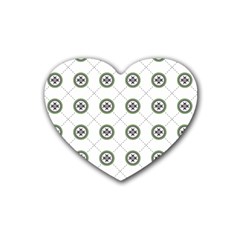 Logo Kekistan Pattern Elegant With Lines On White Background Rubber Coaster (heart)  by snek