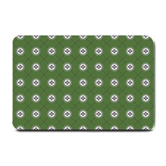 Logo Kekistan Pattern Elegant With Lines On Green Background Small Doormat by snek