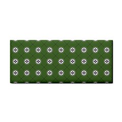 Logo Kekistan Pattern Elegant With Lines On Green Background Hand Towel by snek