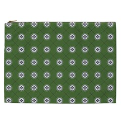 Logo Kekistan Pattern Elegant With Lines On Green Background Cosmetic Bag (xxl) by snek