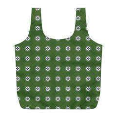 Logo Kekistan Pattern Elegant With Lines On Green Background Full Print Recycle Bag (l) by snek