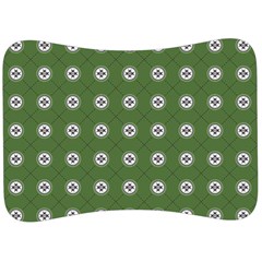 Logo Kekistan Pattern Elegant With Lines On Green Background Velour Seat Head Rest Cushion by snek
