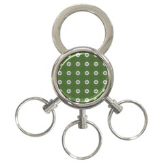 Logo Kekistan Pattern Elegant With Lines On Green Background 3-ring Key Chains by snek